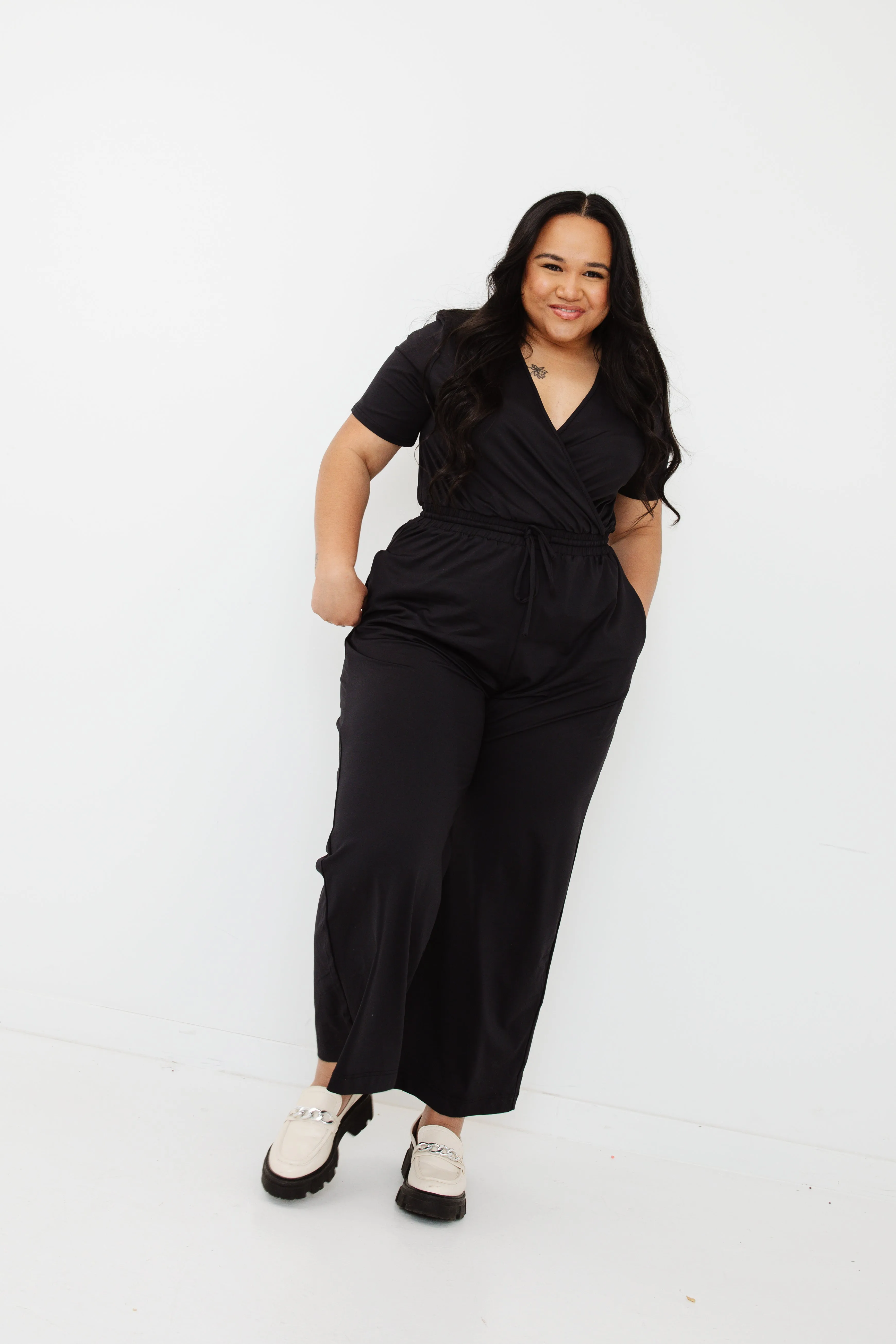 little black jumpsuit