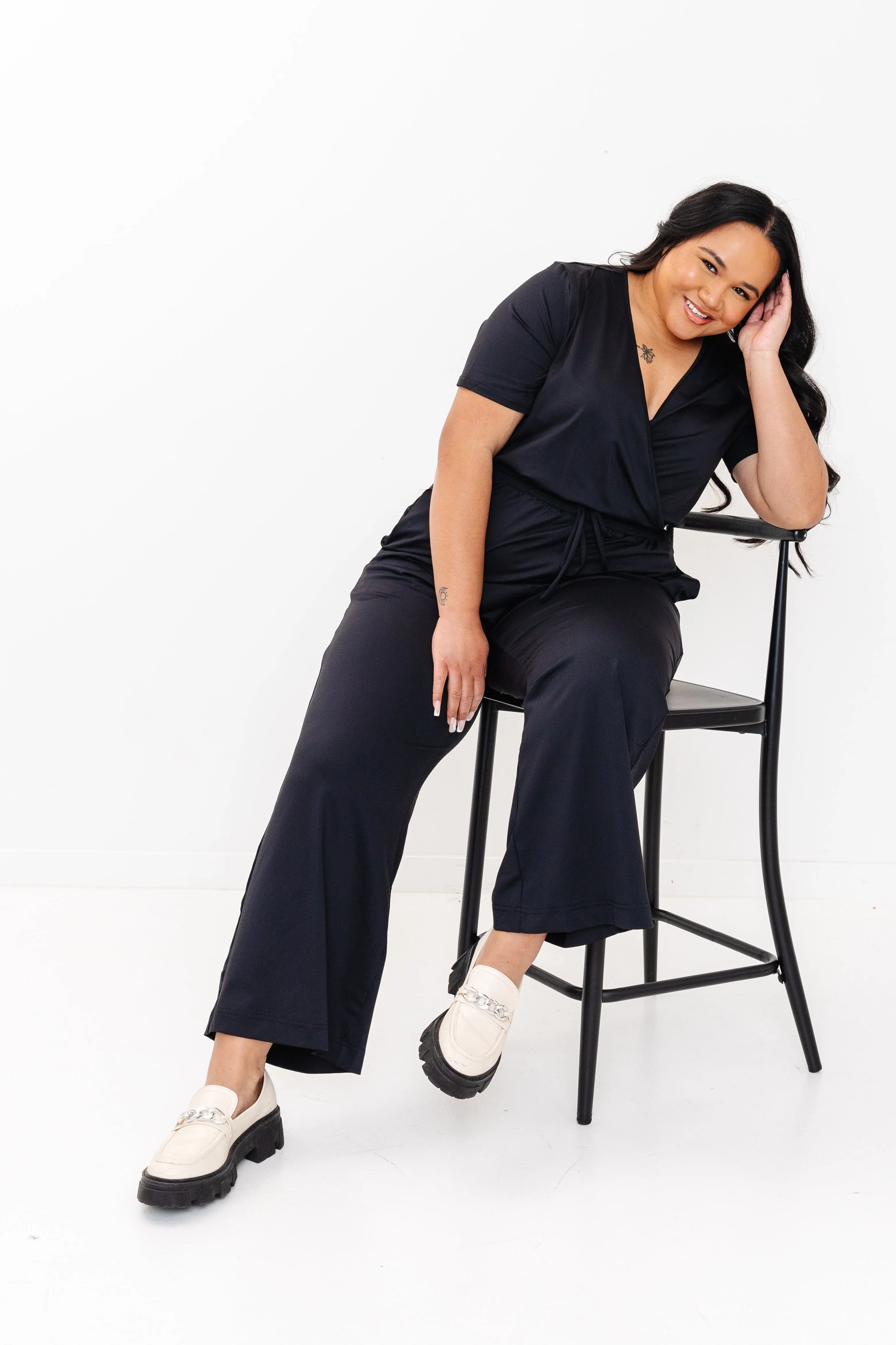 little black jumpsuit