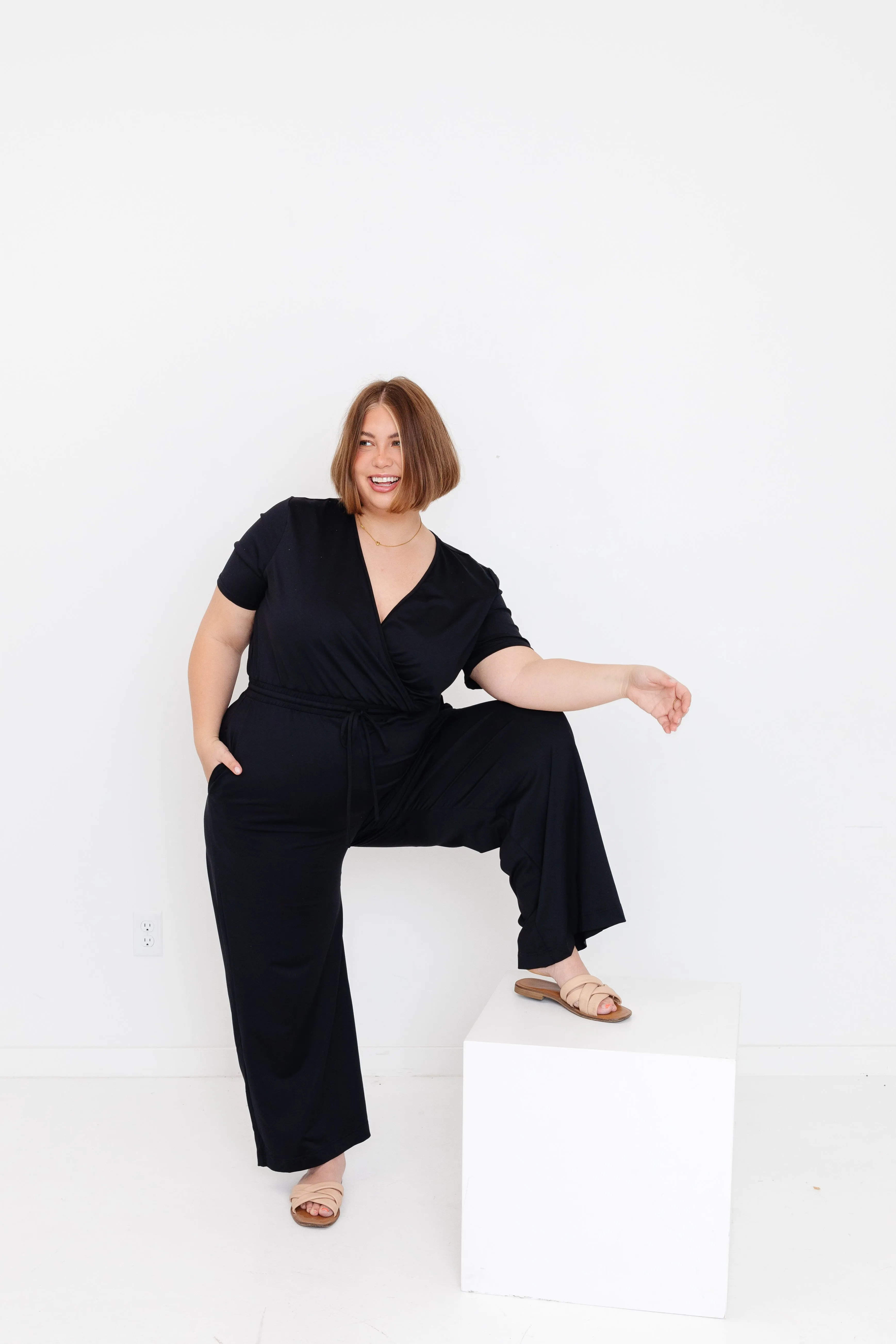 little black jumpsuit