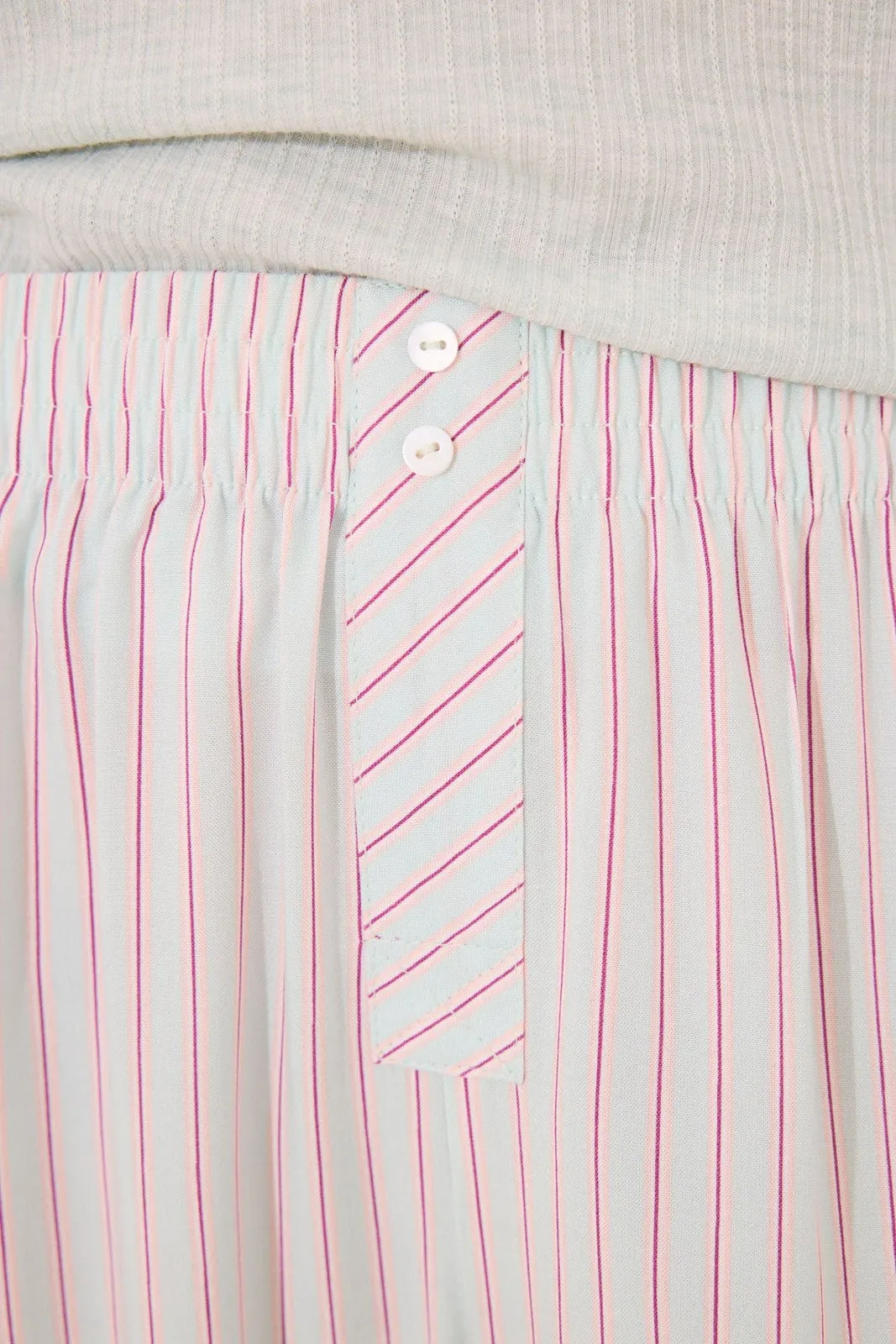 Long pyjamas with green striped - Green