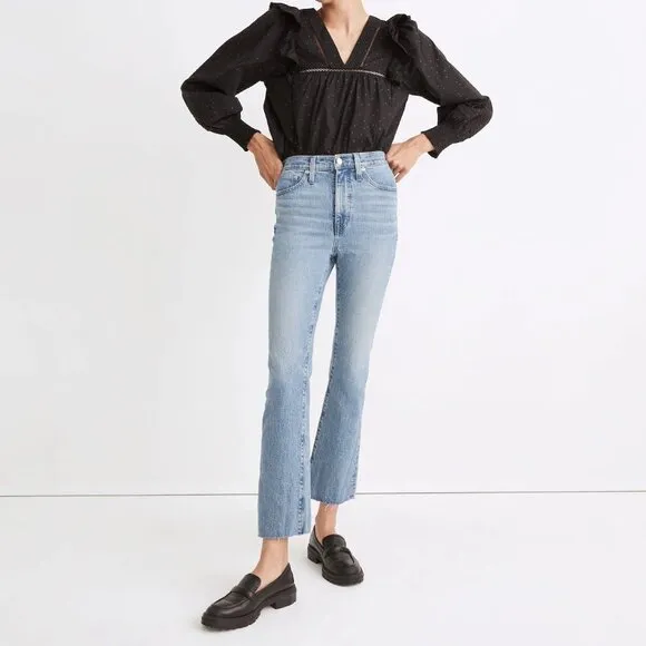 Madewell Cali Demi-Boot Jeans in Enmore Wash: Raw-Hem Edition