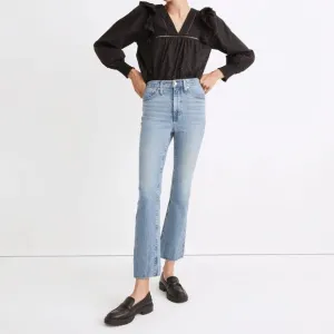 Madewell Cali Demi-Boot Jeans in Enmore Wash: Raw-Hem Edition