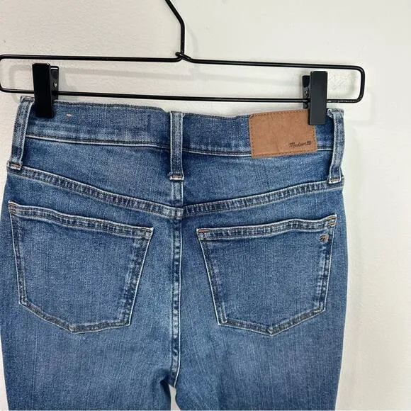 Madewell Cali Demi Boot Jeans in Glenside Wash Cropped Denim 25