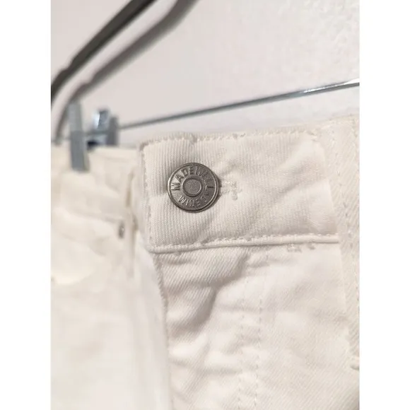 Madewell Stretch Denim Pegged Skirt in Tile White: Cutout Edition