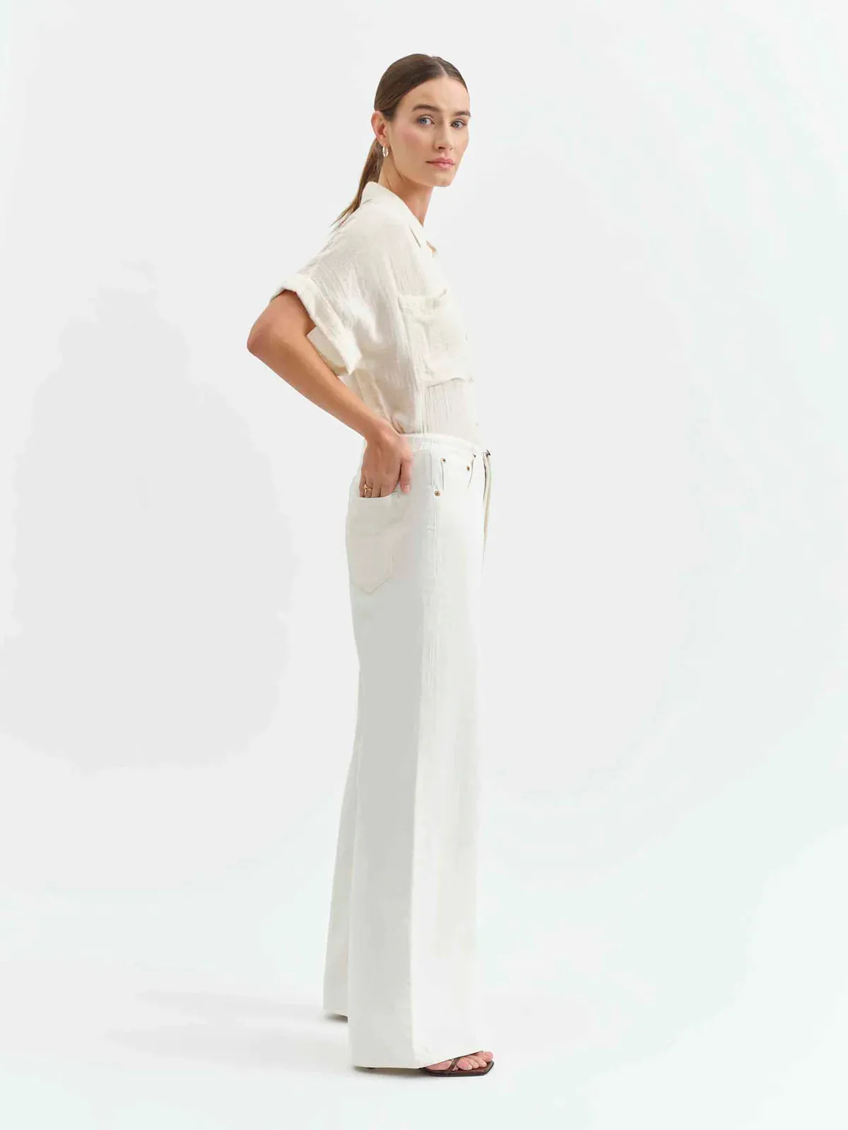 Madison Mid Rise Wide Leg