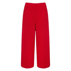 Martha Wide Leg Knitted Trousers Co-Ord - Red
