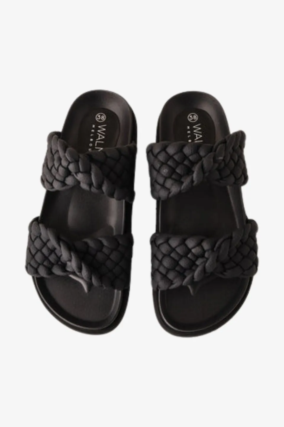 Mim Black Braided Slide