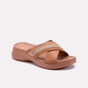 Mustard Soft Sole Criss Cross Slippers 0412905