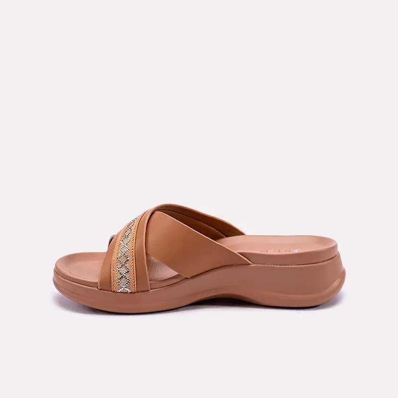 Mustard Soft Sole Criss Cross Slippers 0412905