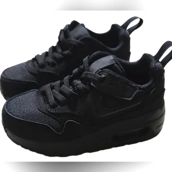 Nike Air Max 1 Size 8 Little kid Easy On Stretch Lace Sneakers DZ3308-001 NWOT