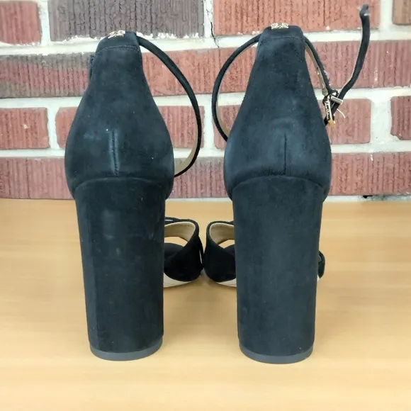 NWOT Sam Edelman Yancy Suede Block Heel Sandals in Black