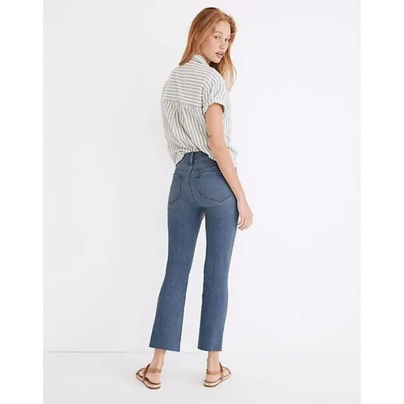 NWT Womens Petite Size 24 24P Madewell Cali Demi-Boot Jeans in Shoreham Wash