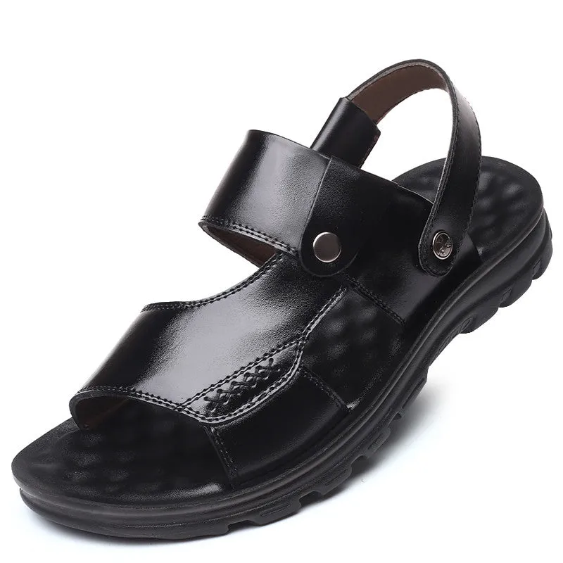 Outer Wear First Layer Leather Sandals And Slippers