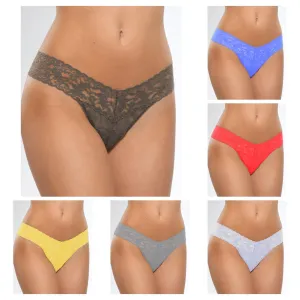 Pack of 2 Net Lace Panty - Cotton Jersey Panty - Mix Colours