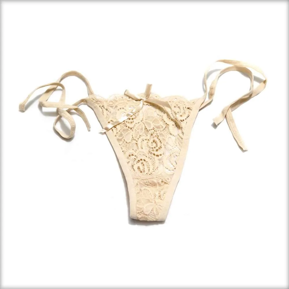 Pack Of 3 Lace Tie Bikini Panty