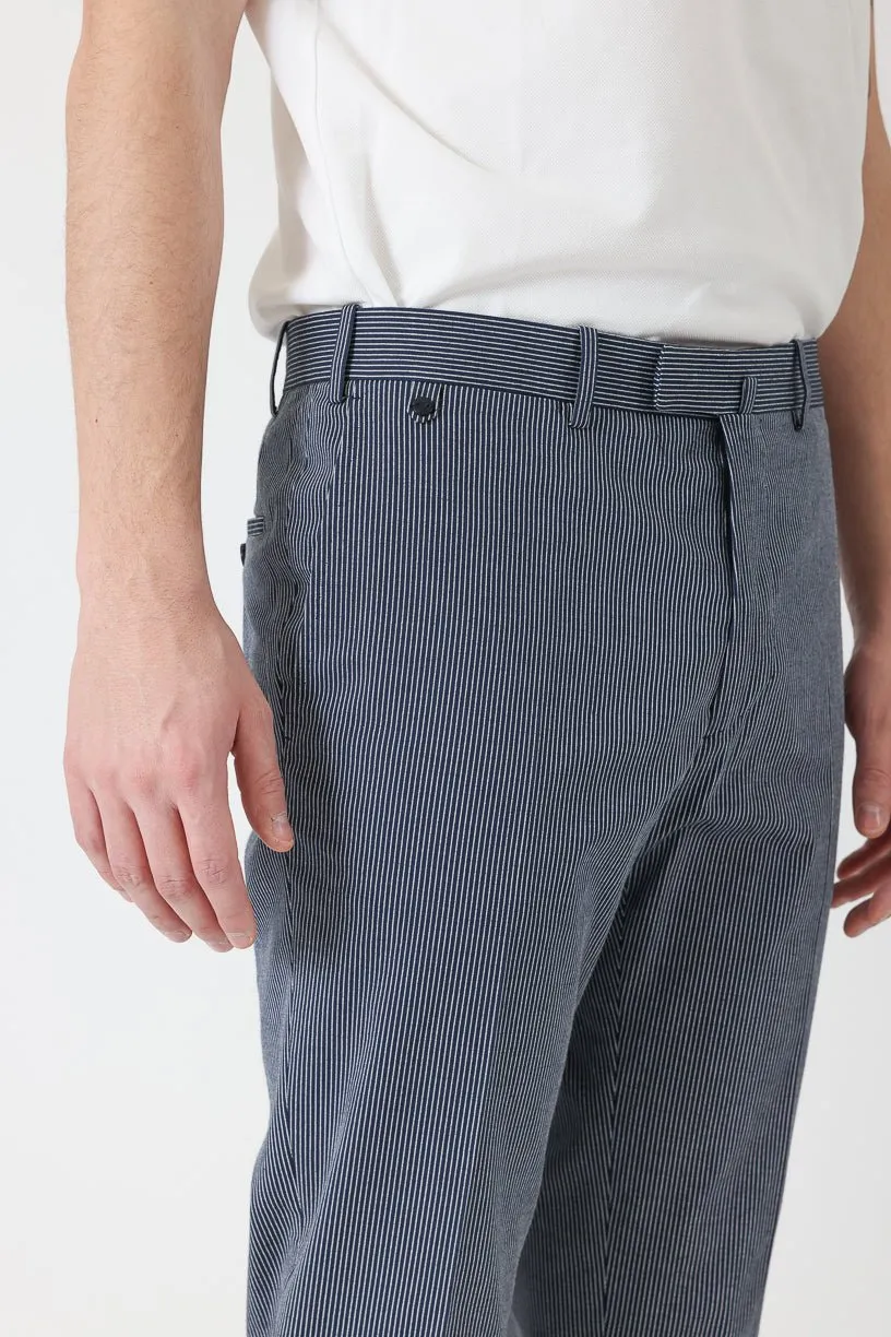 Pantalon coton stretch bleu gris - BZV3