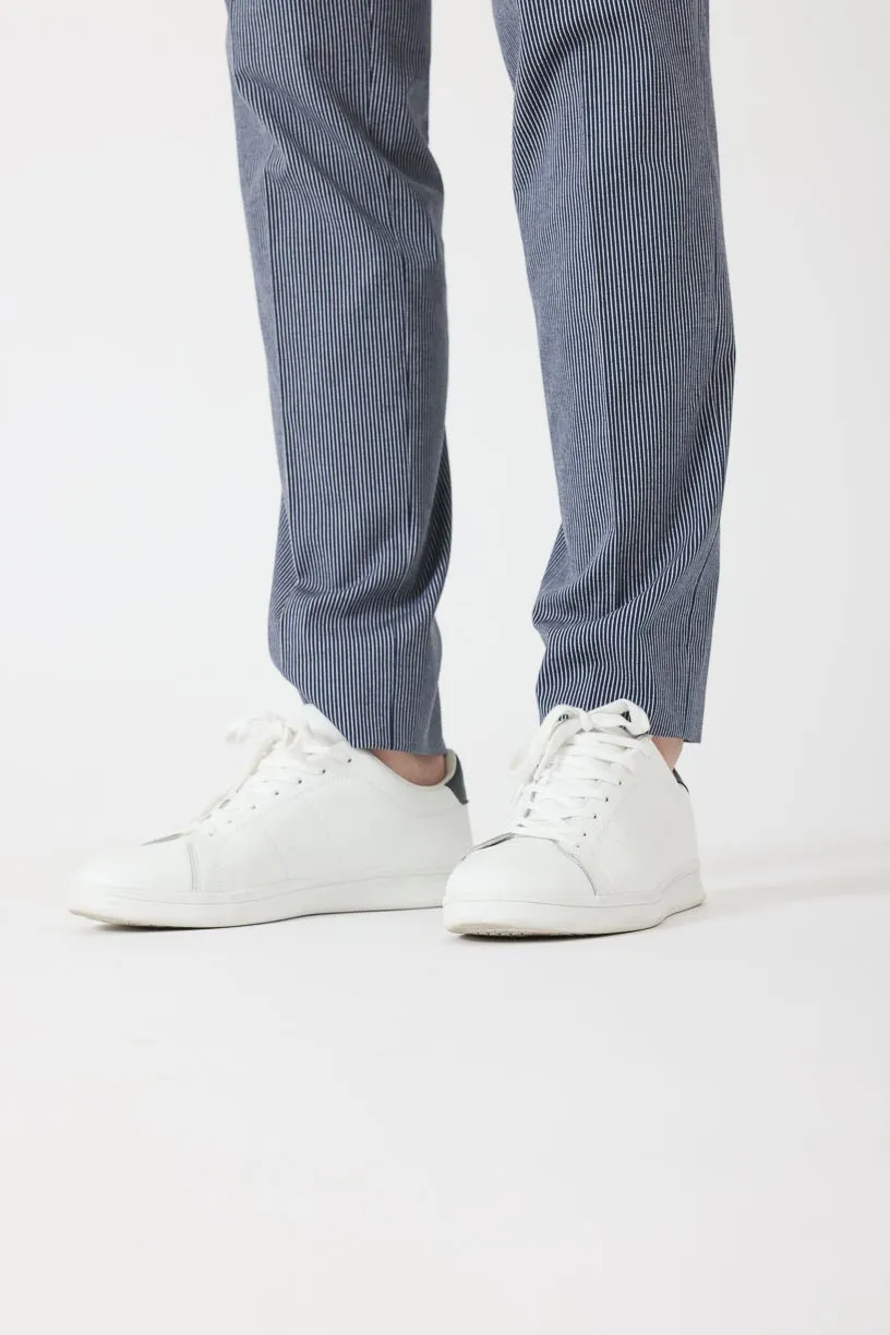 Pantalon coton stretch bleu gris - BZV3