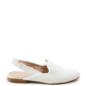 Papanatas Linen Embroidered Pointed Slingback