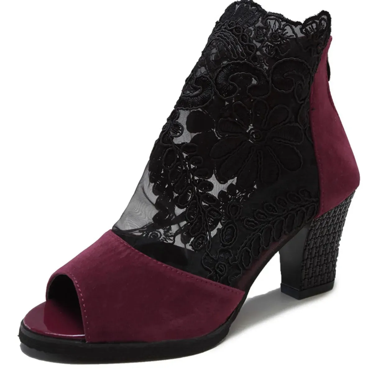 Peep Toe Block Heels Sandals