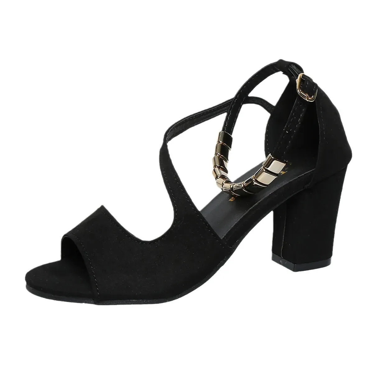 Peep Toe Block Heels Sandals
