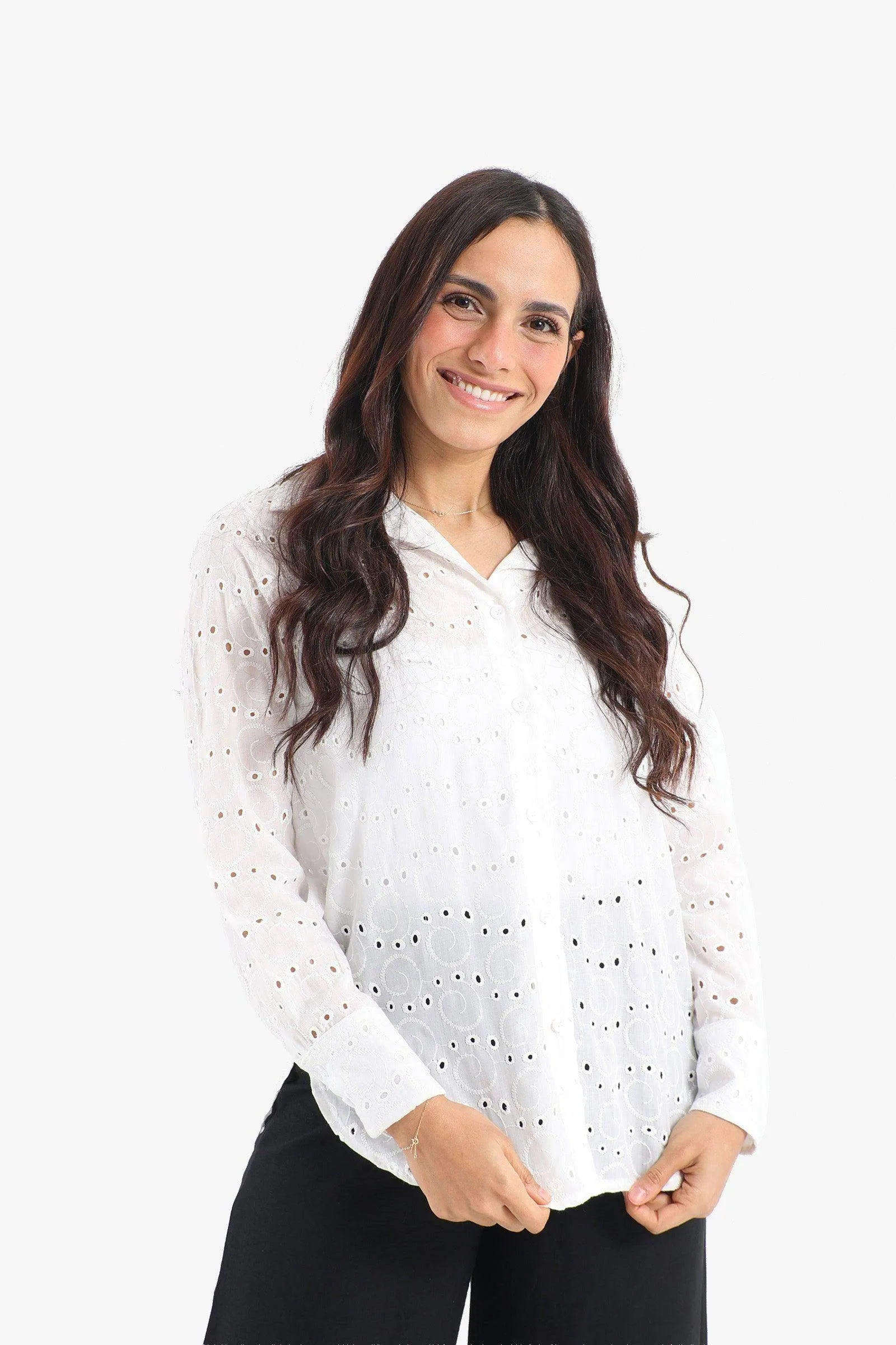 Perforated Long Sleeves Shirt
