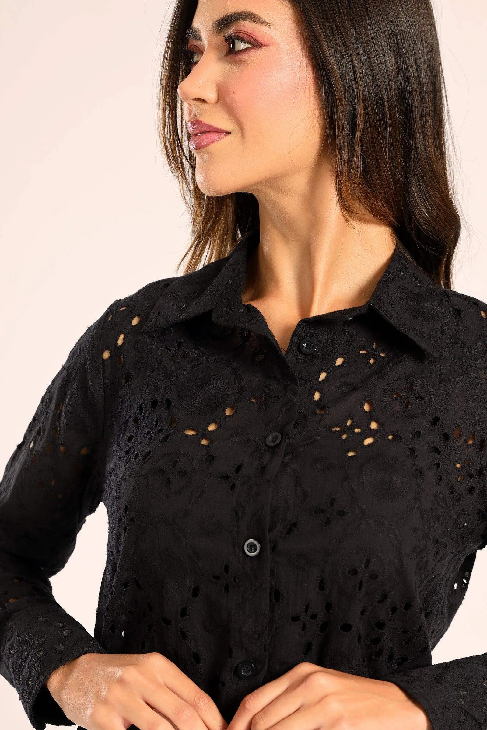 Perforated Long Sleeves Shirt