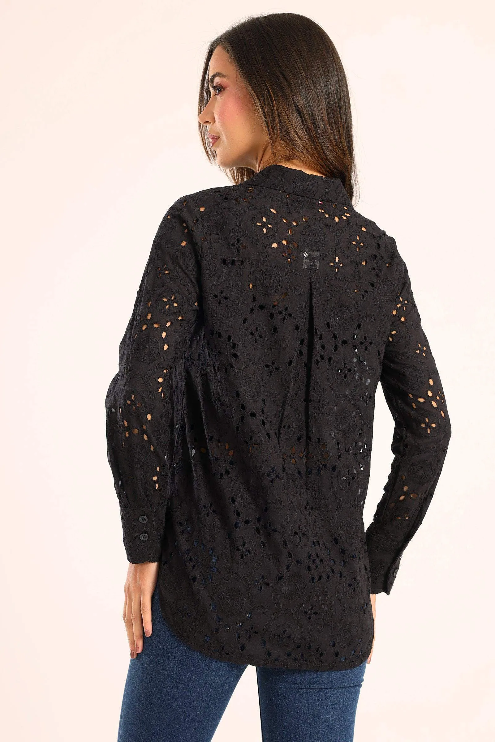 Perforated Long Sleeves Shirt