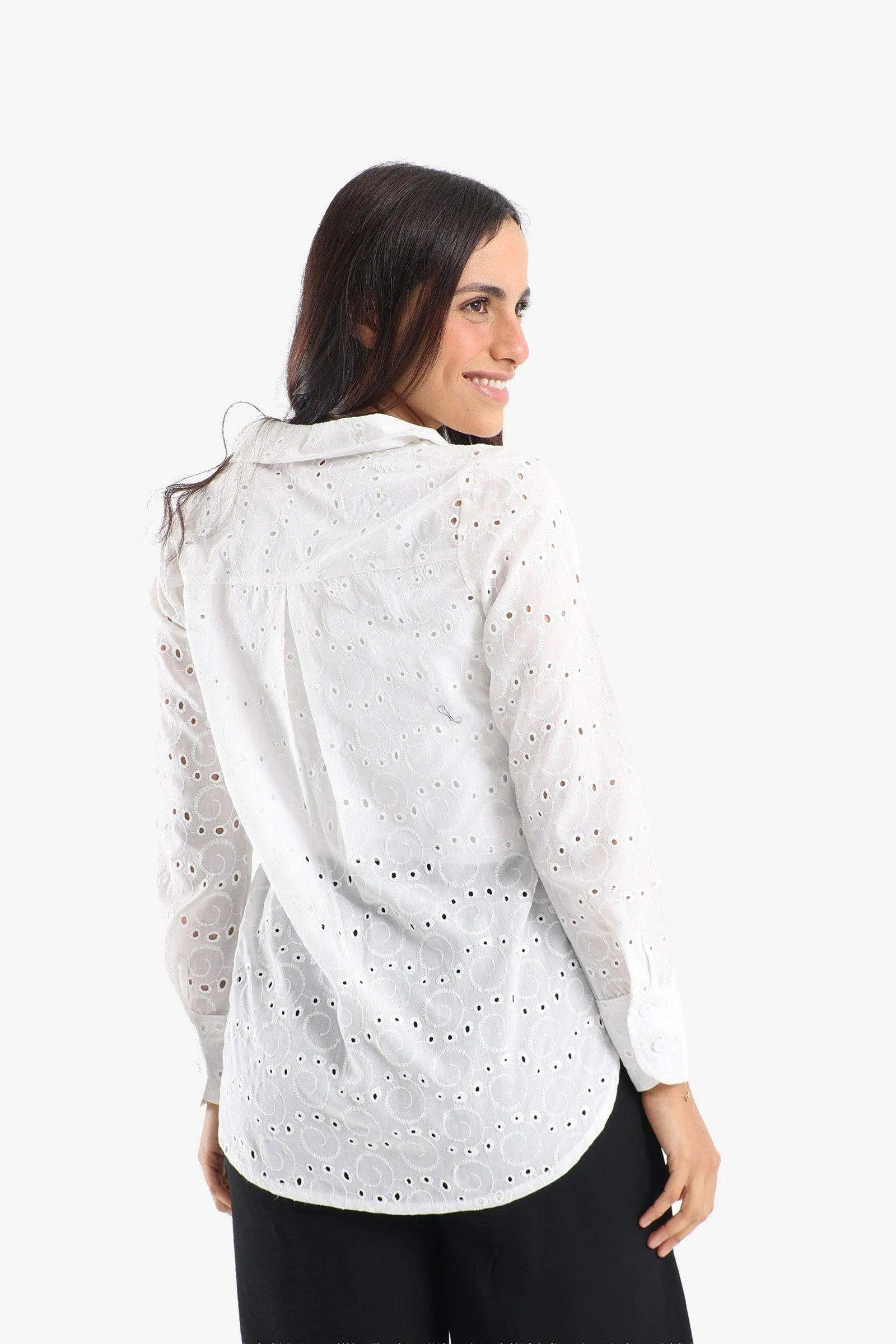 Perforated Long Sleeves Shirt
