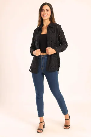 Perforated Long Sleeves Shirt