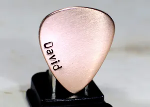 Personalized guitar pick in copper with your name or date