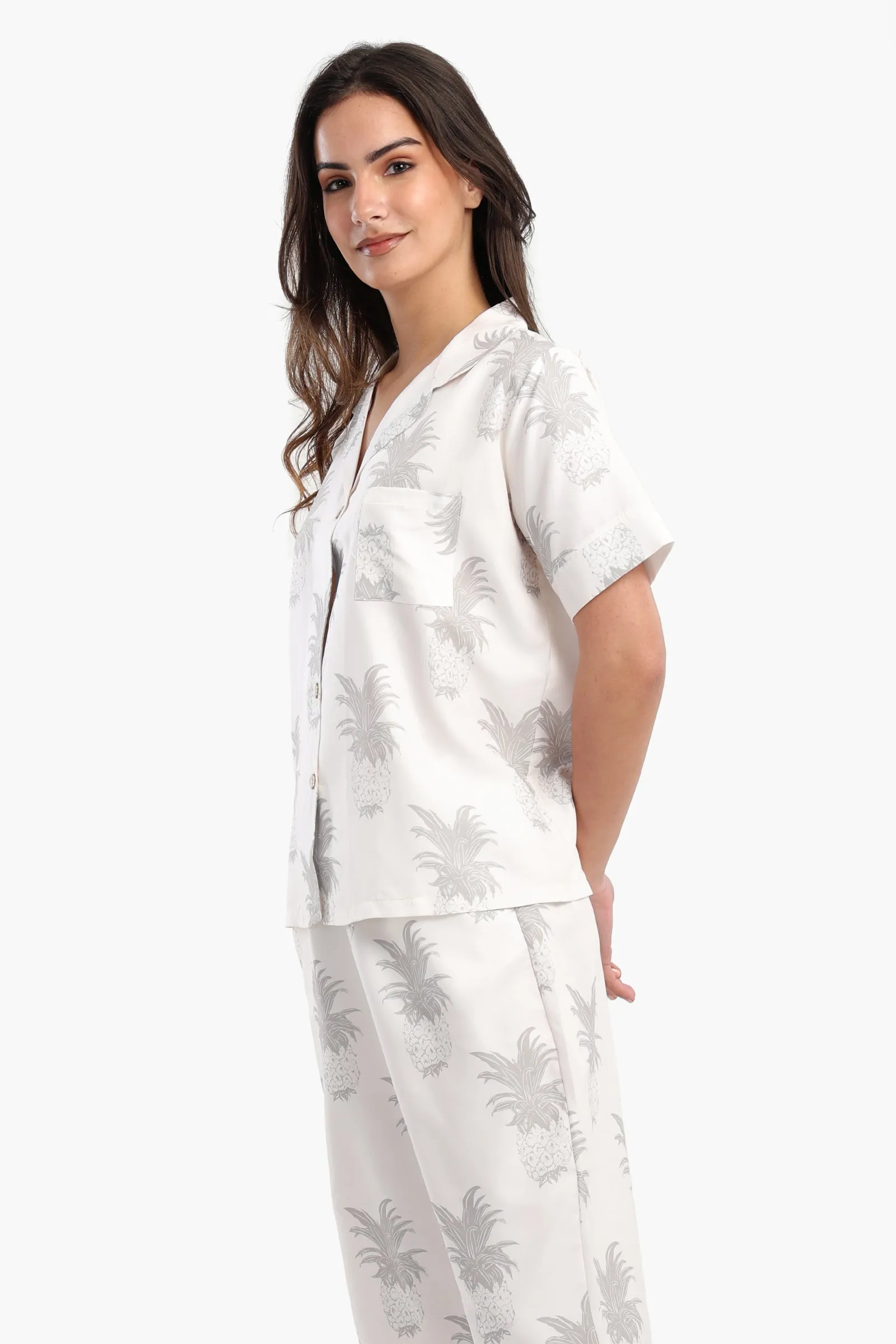 Pineapple Printed Pyjama Set