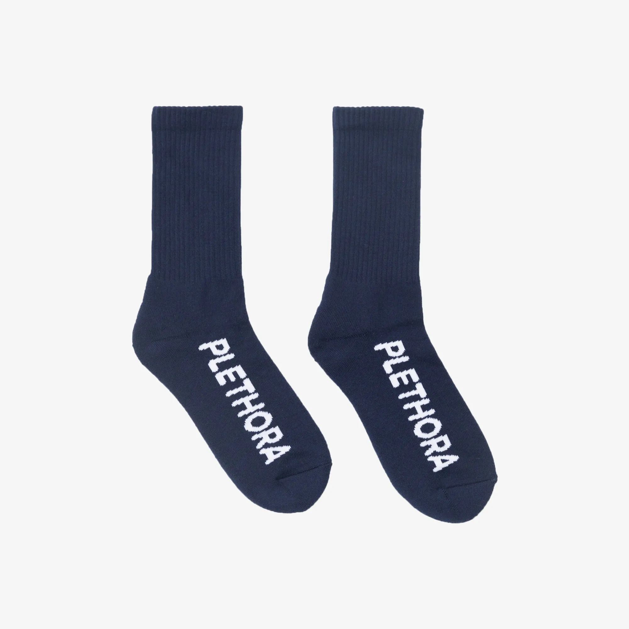 PLETHORA "Italic" Socks - Navy / White