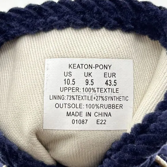Polo Ralph‎ Lauren Keaton Blue Corduroy Sneakers - Sz 10.5 - Navy Blue