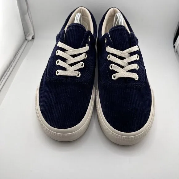 Polo Ralph‎ Lauren Keaton Blue Corduroy Sneakers - Sz 10.5 - Navy Blue