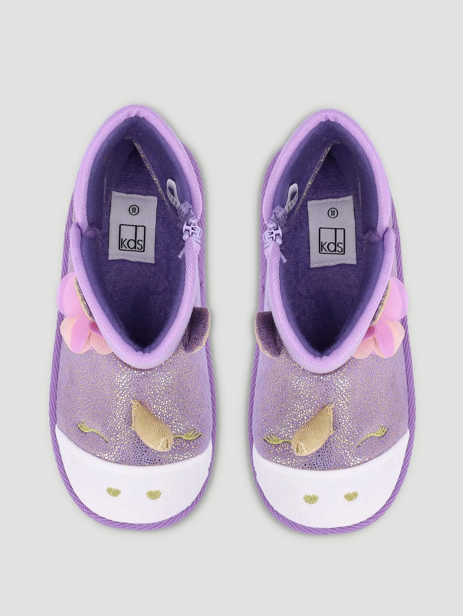 Pre-Girls Unicorn Comfy Boot Slipper - Lilac