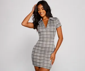 Preppy Trendsetter Stylish Plaid Mini Dress