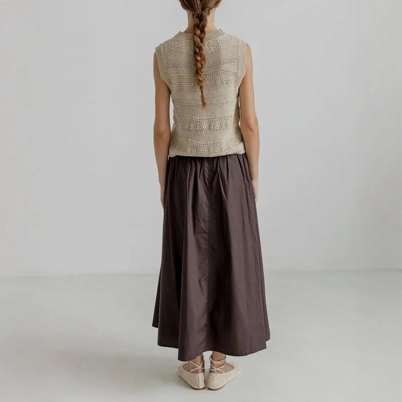 PROJECT AJ117 Aggie Summer Knit Vest in Sand