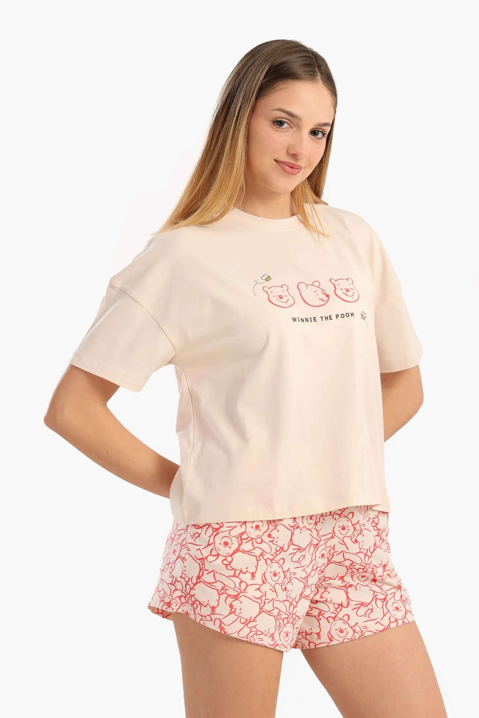 Pyjama Set with Pooh Print