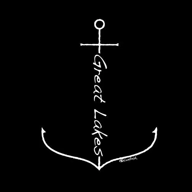 "Great Lakes Anchor" Soft Style Relaxed Fit Unisex Hoodie