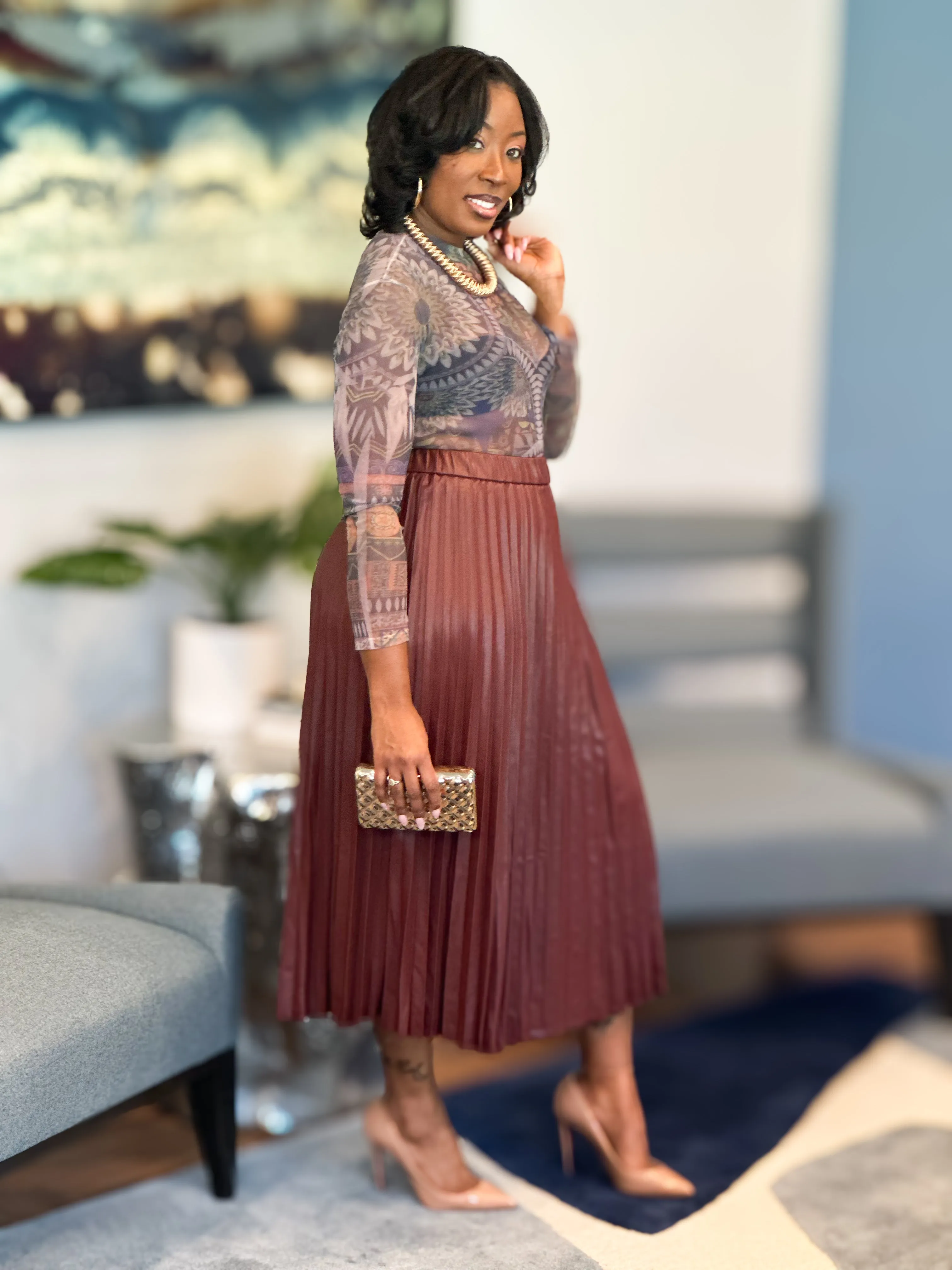 "Michelle" Pleated Skirt
