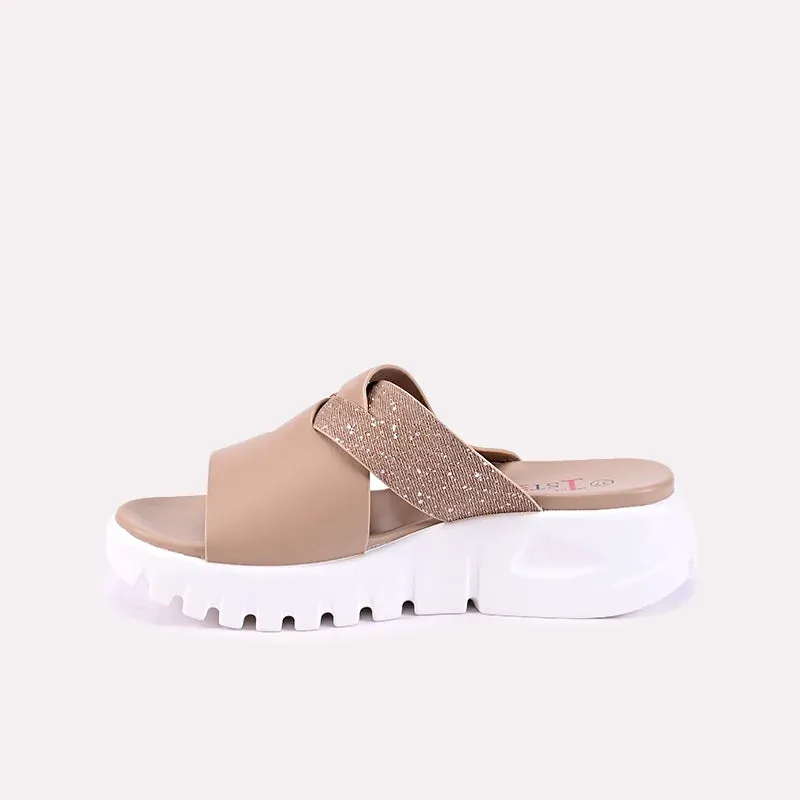 Rae Light Brown Comfy Slippers 0412681