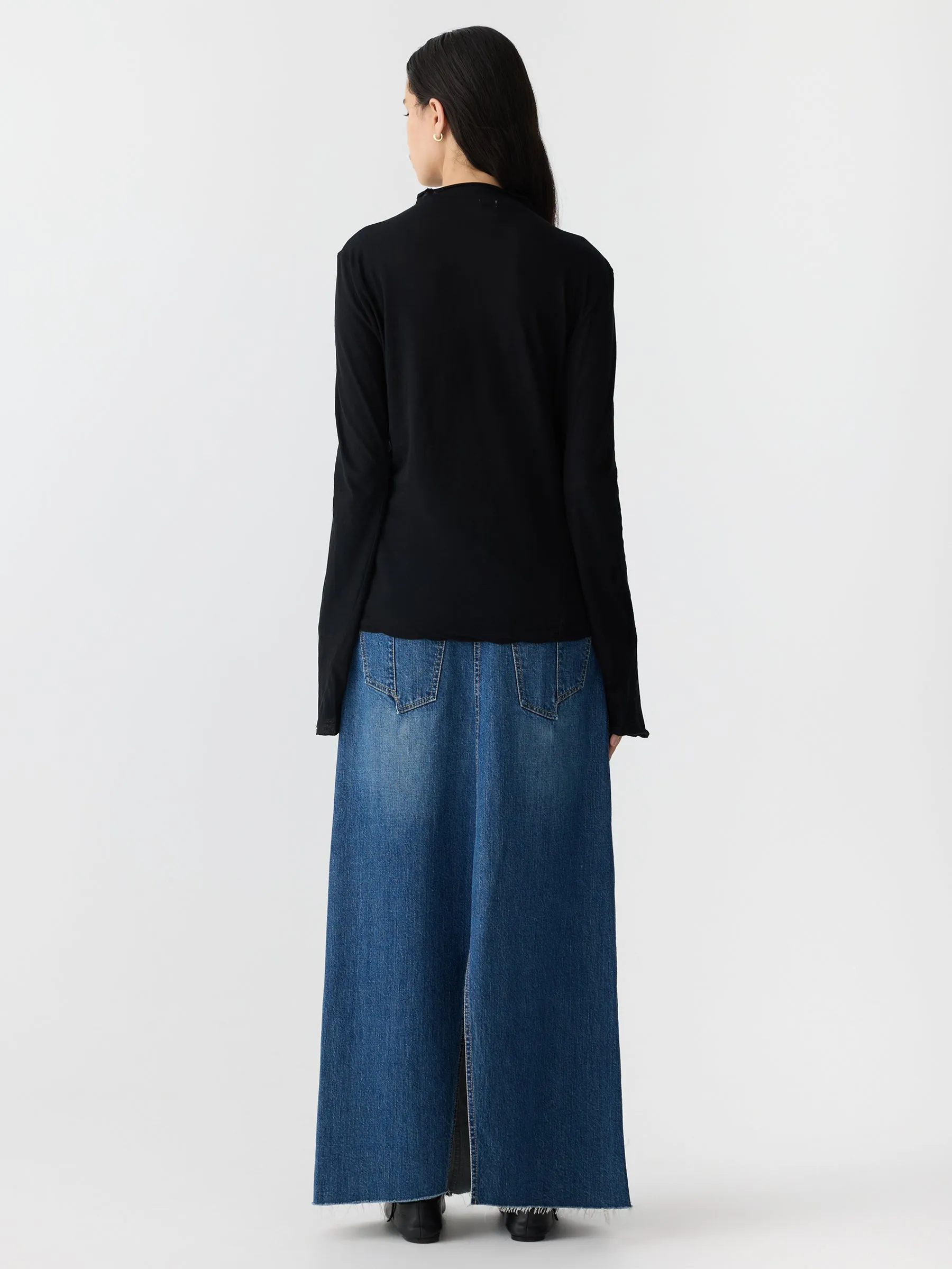 Regular Raised Neck Long Sleeve T-Shirt
