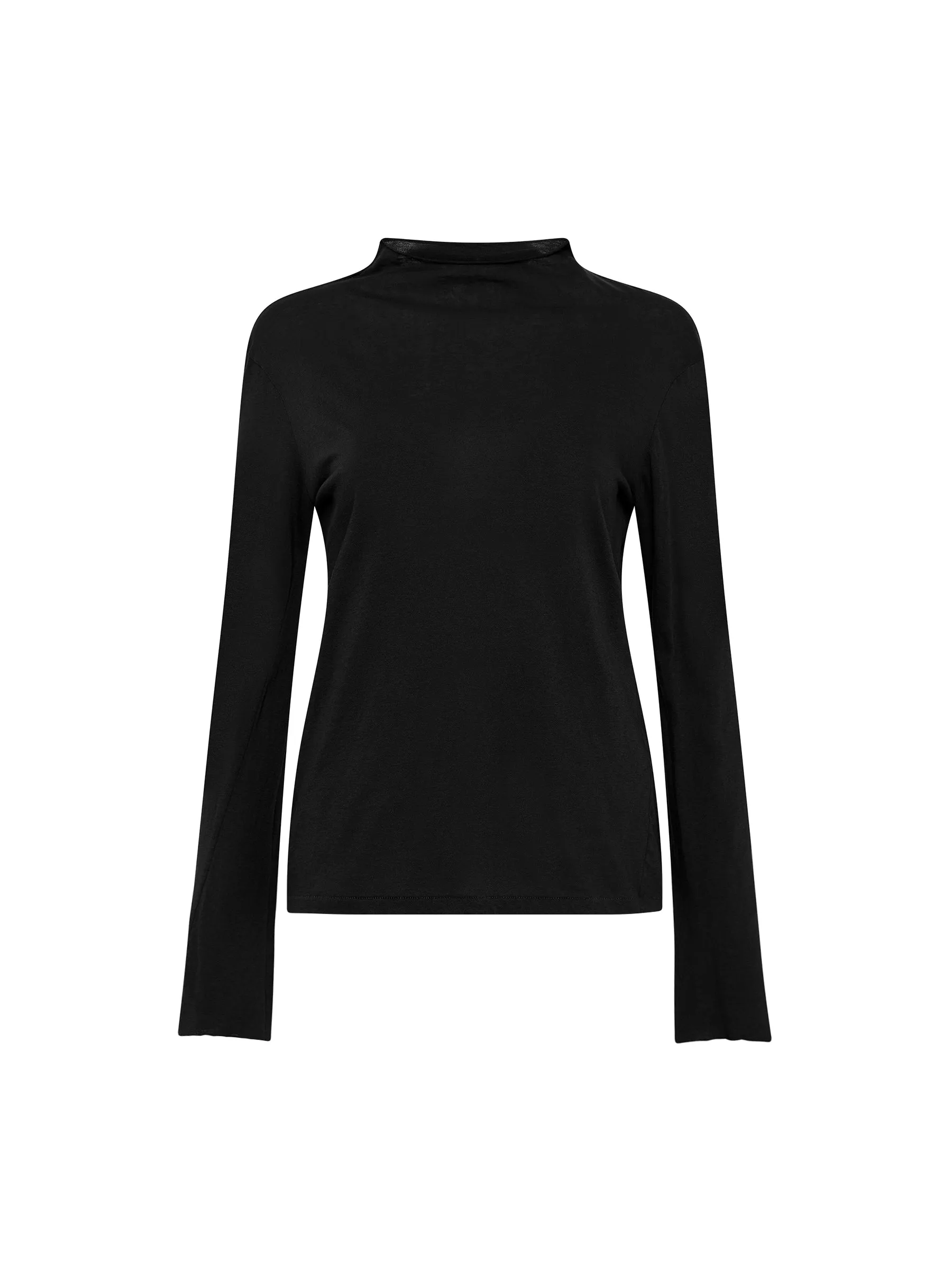 Regular Raised Neck Long Sleeve T-Shirt