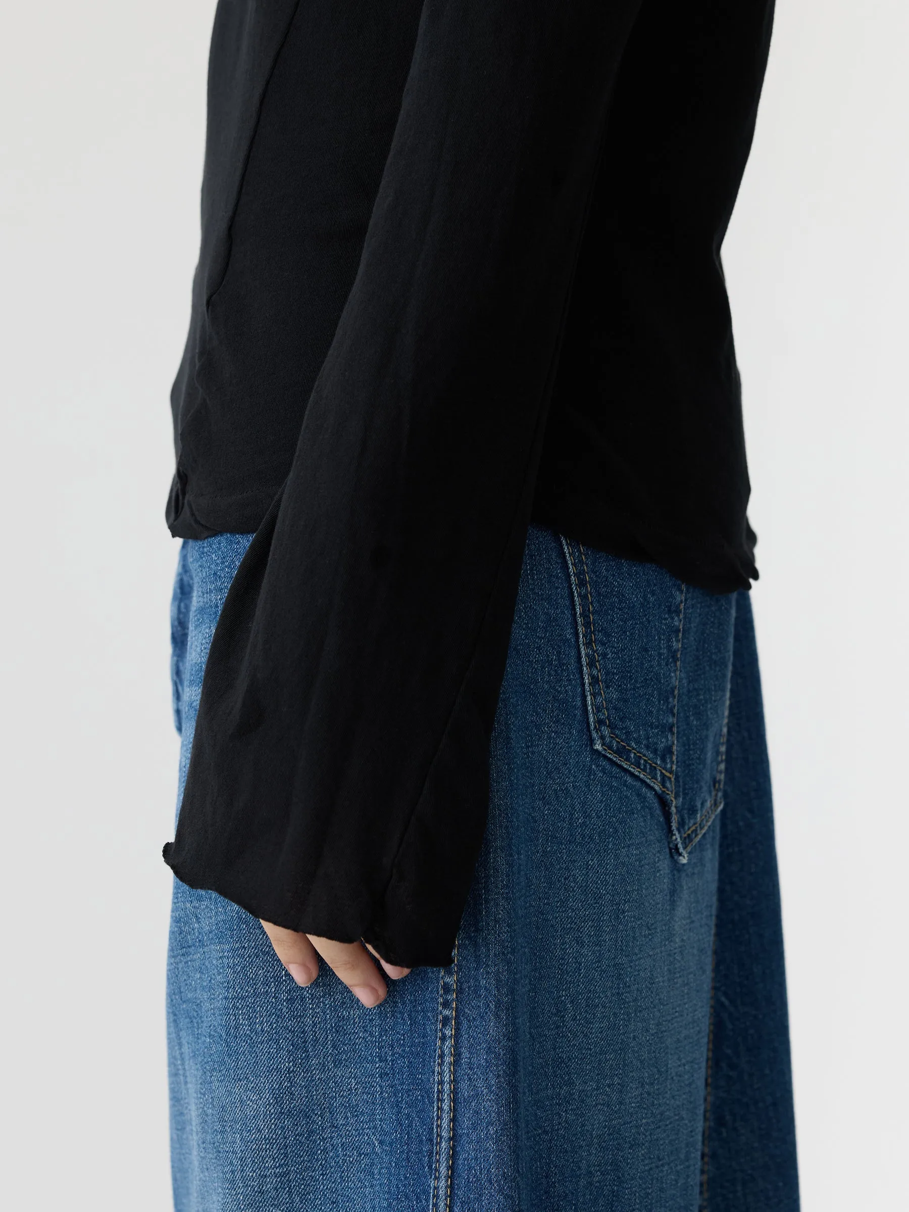 Regular Raised Neck Long Sleeve T-Shirt