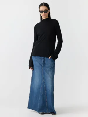 Regular Raised Neck Long Sleeve T-Shirt