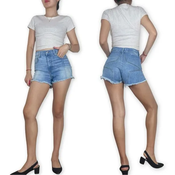 REVICE Denim Venus Cutoffs Distressed Star Shorts Size 27