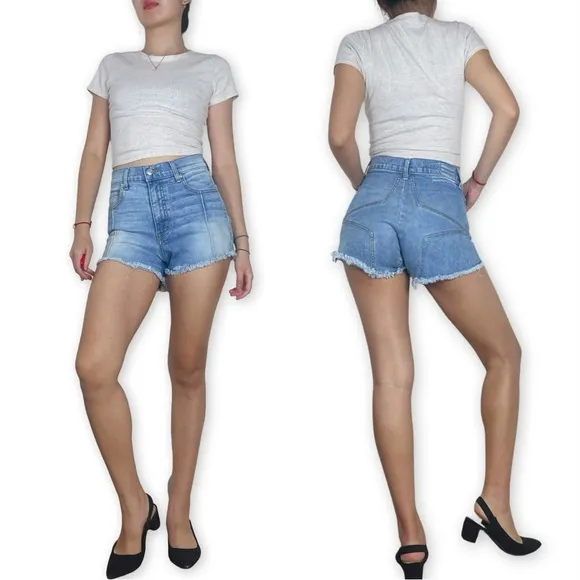 REVICE Denim Venus Cutoffs Distressed Star Shorts Size 27