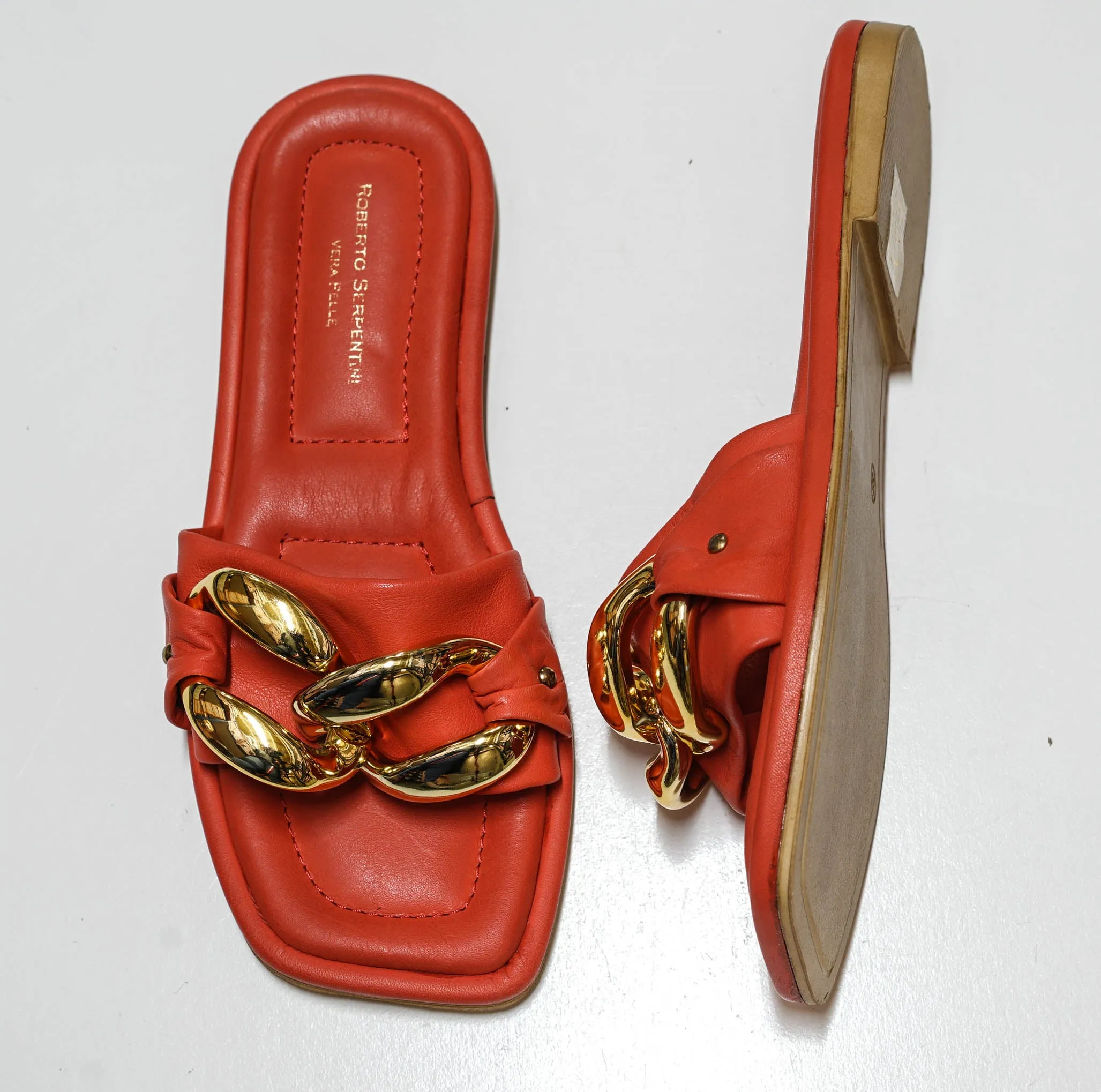 Roberto Serpentini Women's Red Chain Shoe 00299