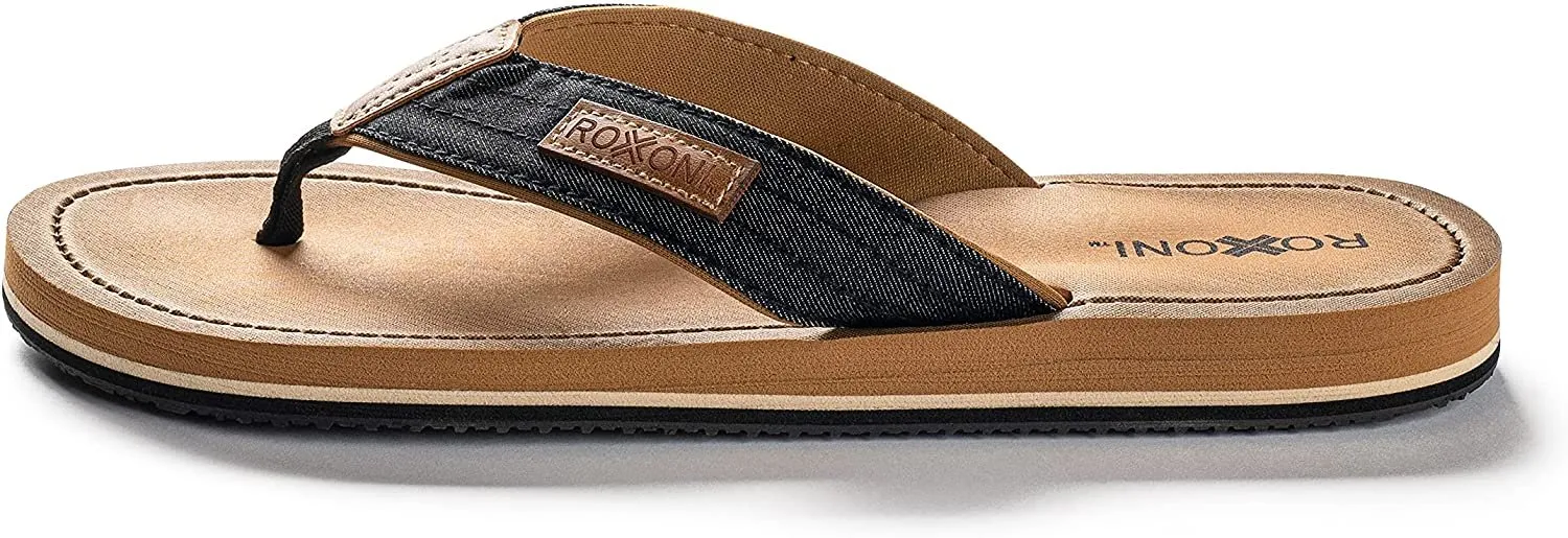 Roxoni Mens Thong Flip Flops Beach/Pool Outdoor Sandals