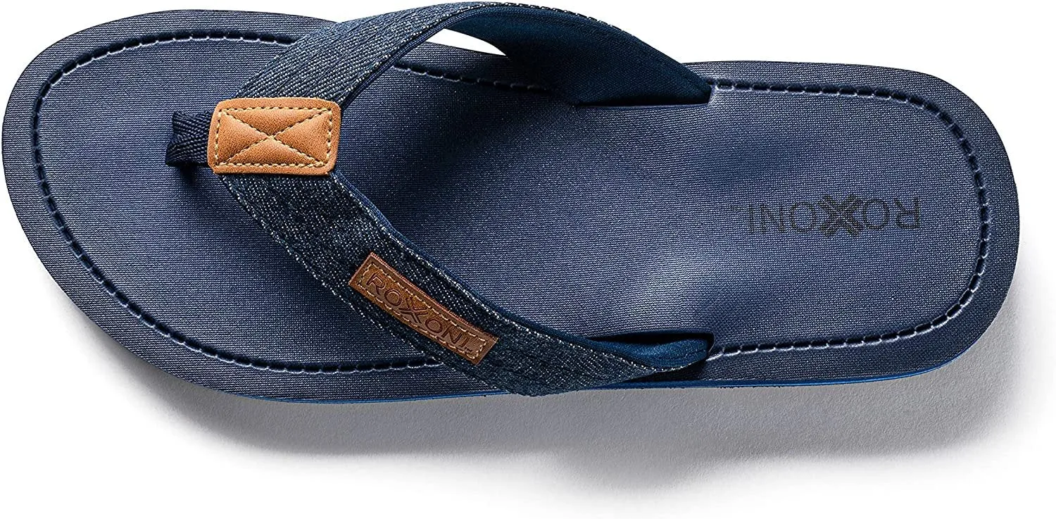 Roxoni Mens Thong Flip Flops Beach/Pool Outdoor Sandals